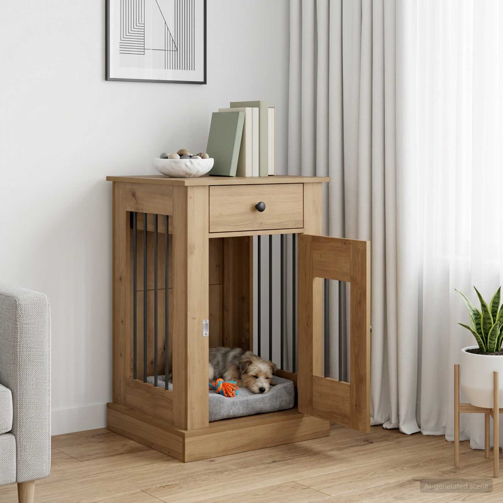 Hundekäfigmöbel Artisan-Eiche 50 x 47,5 x 80 cm Holzwerkstoff
