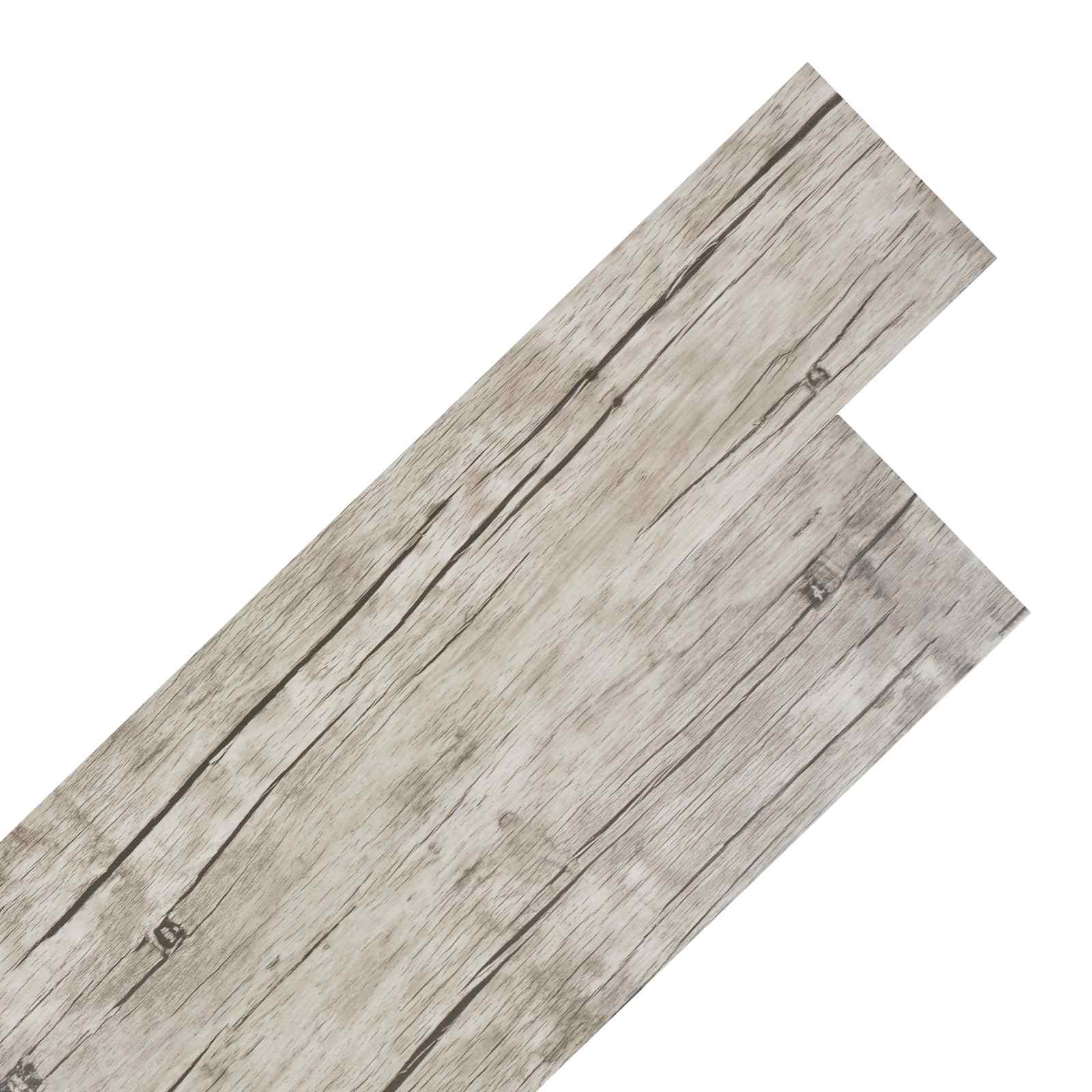Selbstklebende PVC-Bodenplanken Gewaschenes Eichenholz