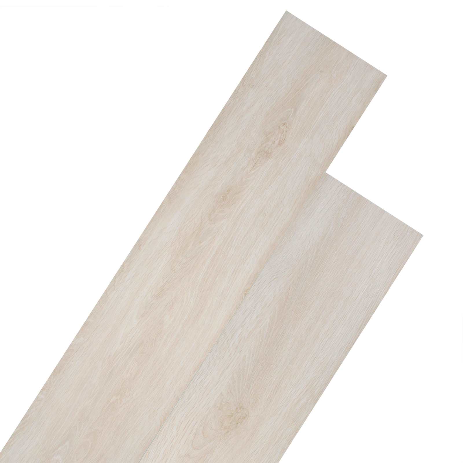 Selbstklebende PVC-Bodenplanken Eiche Klassik Weiß 30,5 x 61 cm