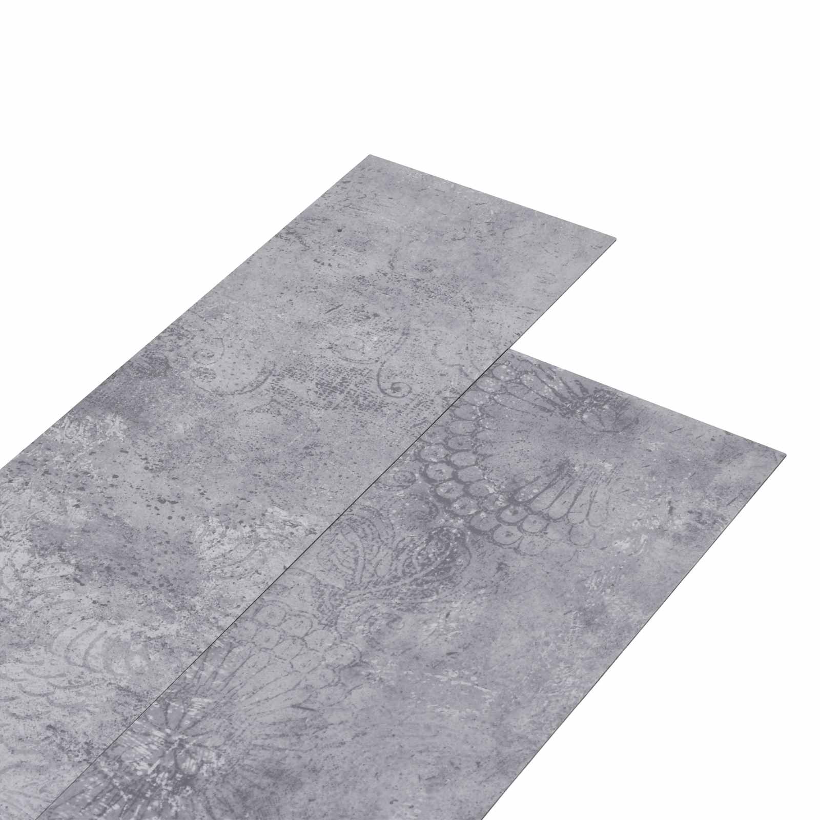 Selbstklebende PVC-Bodenplanken Zementgrau 30,5 x 61 cm 28 Stk.