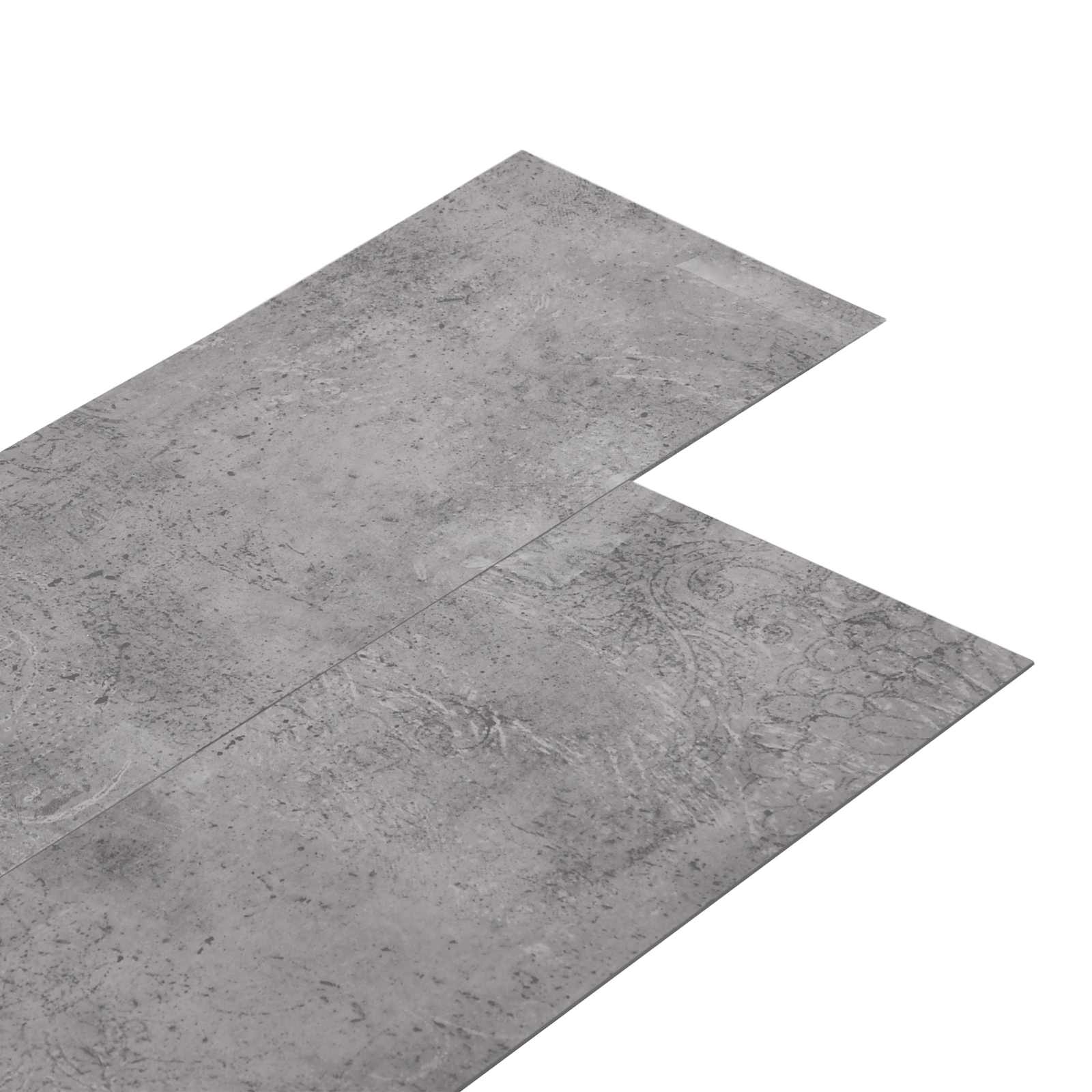 Selbstklebende PVC-Bodenplanken Zementbraun 30,5 x 61 cm