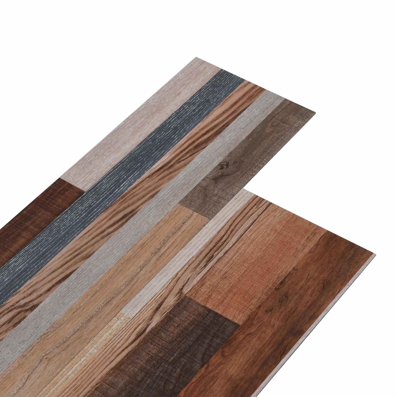 Selbstklebende PVC-Bodenplanken Mehrfarbig 30,5 x 61 cm 28 Stk.