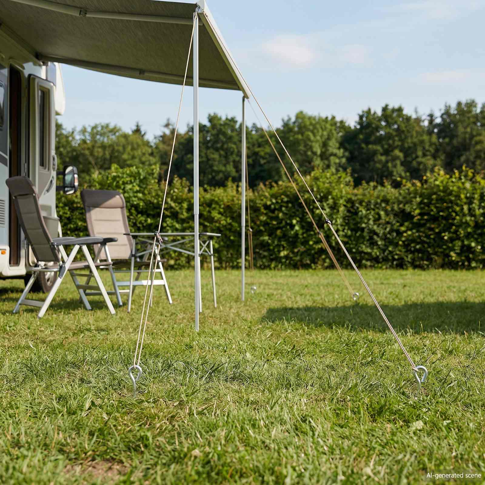 Erdanker 2 stk. Ø10 x 60 cm Galvanisiertes Metall Silber